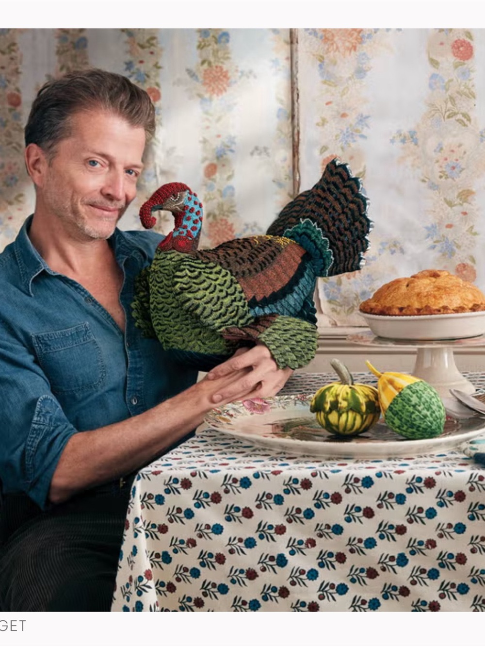 John Derian for Target Beaded Turkey Pillow - Picture 4 of 10